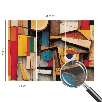 Papier peint panoramique avec des motifs géométriques