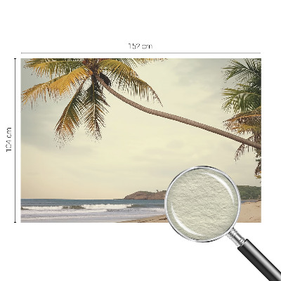 Tapisserie panoramique avec un motif de paysage tropical