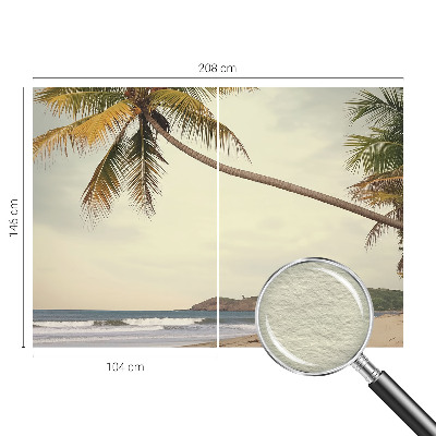 Tapisserie panoramique avec un motif de paysage tropical