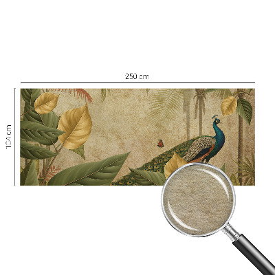 Papier peint panoramique sur mesure avec un motif d'oiseau exotique