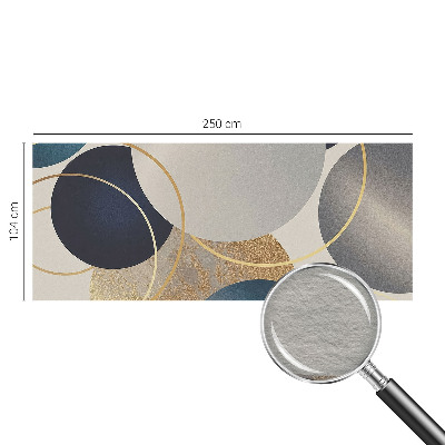 Papier peint panoramique chambre avec un motif de cercles créatifs