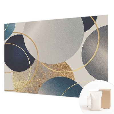 Papier peint panoramique chambre avec un motif de cercles créatifs