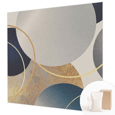 Papier peint panoramique chambre avec un motif de cercles créatifs