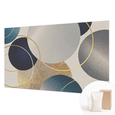 Papier peint panoramique chambre avec un motif de cercles créatifs