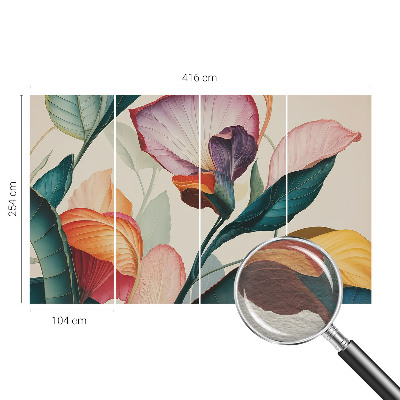 Papier peint panoramique chambre adulte Farebné kvety