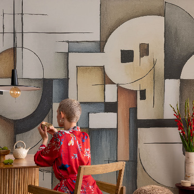 Papier peint panoramique haut de gamme Geometrická harmónia