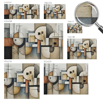 Papier peint panoramique haut de gamme avec un motif de géométrie harmonieuse