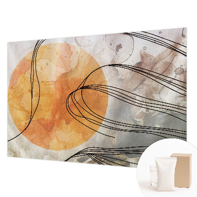 Papier peint panoramique moderne avec un motif abstrait harmonieux