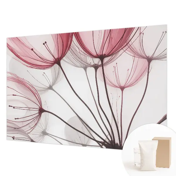 Papier peint photo sur tissu non tissé silhouettes florales