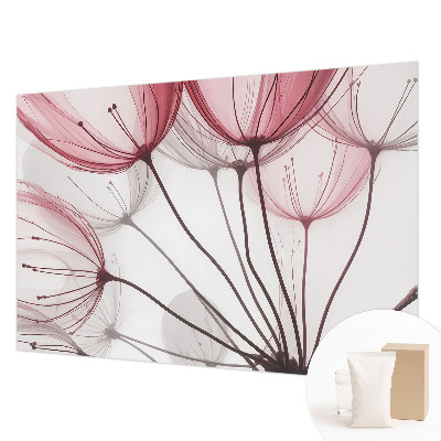 Papier peint panoramique enfant avec des silhouettes florales
