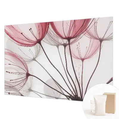 Papier peint photo sur tissu non tissé silhouettes florales
