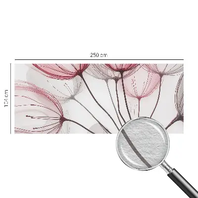 Papier peint photo sur tissu non tissé silhouettes florales