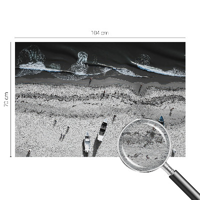 Papier peint panoramique facile à poser avec un motif de plage pour décorer une pièce