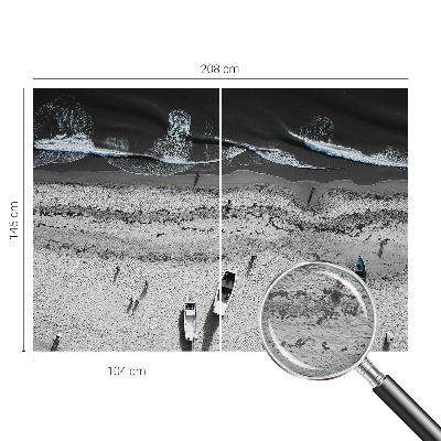 Papier peint panoramique facile à poser avec un motif de plage pour décorer une pièce