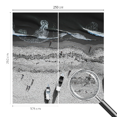 Papier peint panoramique facile à poser avec un motif de plage pour décorer une pièce