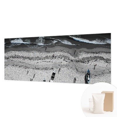 Papier peint panoramique facile à poser avec un motif de plage pour décorer une pièce