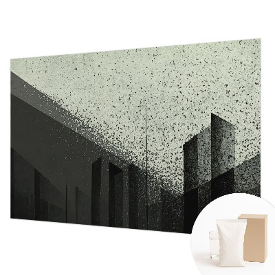 Papier peint photographique avec un motif géométrique inspiré de la ville