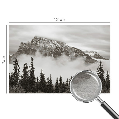 Papier peint photographique salon avec un motif de paysage de montagne