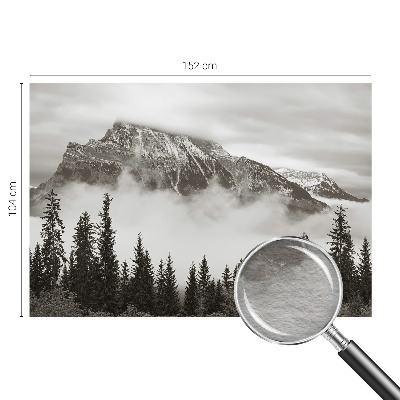 Papier peint photographique salon avec un motif de paysage de montagne