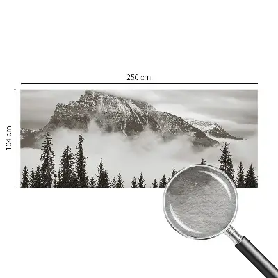 Papier peint photographique salon avec un motif de paysage de montagne