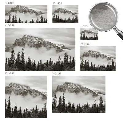 Papier peint photo sur tissu non tissé paysage de montagne
