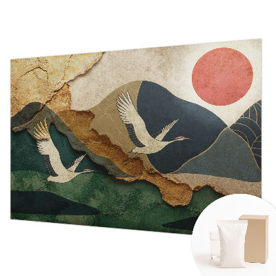 Décoration murale panoramique intissé avec le motif « Žeriavy z východu »
