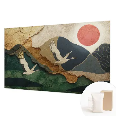 Papier peint photographique sur tissu non tissé Grues de l'Est