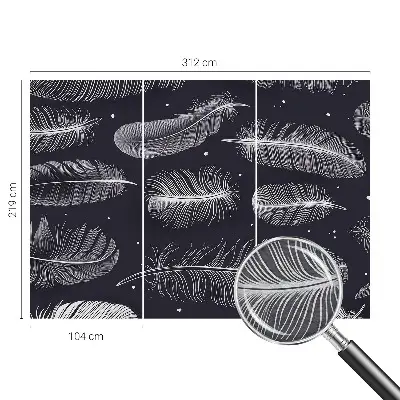 Papier peint photo grand format pour le mur Plumes subtiles