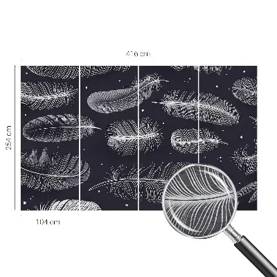 Papier peint photo grand format pour le mur Plumes subtiles