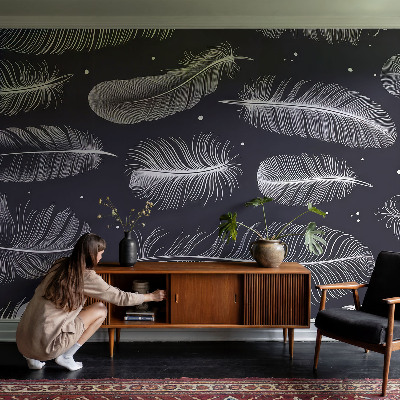 Papier peint chambre moderne Jemné pierka