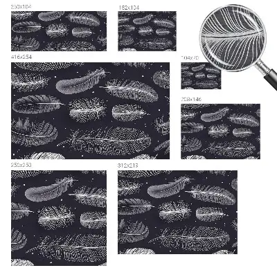 Papier peint photo grand format pour le mur Plumes subtiles