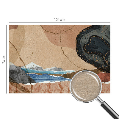 Tapisserie panoramique à motif de paysage abstrait