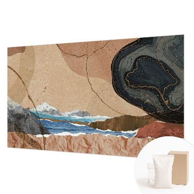 Tapisserie panoramique à motif de paysage abstrait