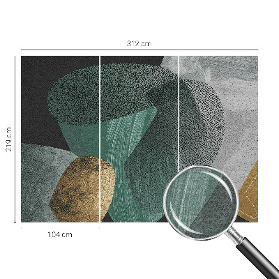 Papier peint panoramique tendance avec un motif géométrique abstrait