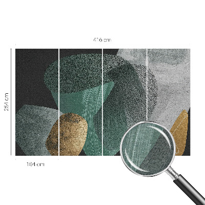 Papier peint panoramique tendance avec un motif géométrique abstrait