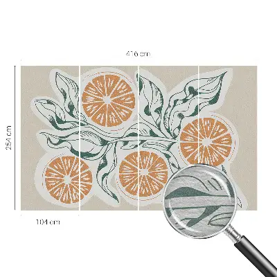 Papier peint photographique sur tissu non tissé Modèles de fruits