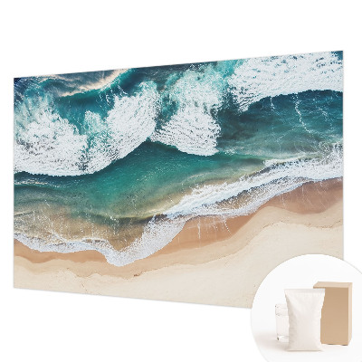 Papier peint panoramique facile à poser avec un motif de vagues marines