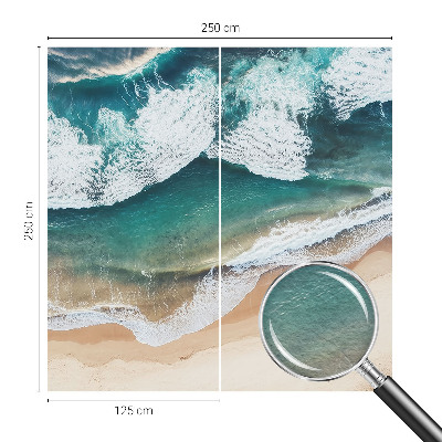 Papier peint panoramique facile à poser avec un motif de vagues marines