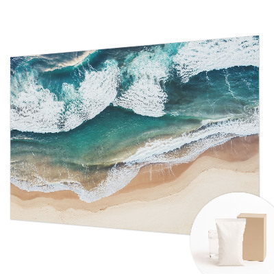 Papier peint panoramique facile à poser avec un motif de vagues marines
