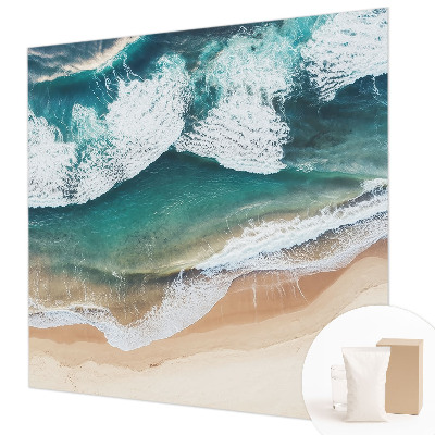 Papier peint panoramique facile à poser avec un motif de vagues marines