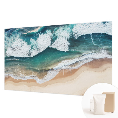 Papier peint panoramique facile à poser avec un motif de vagues marines
