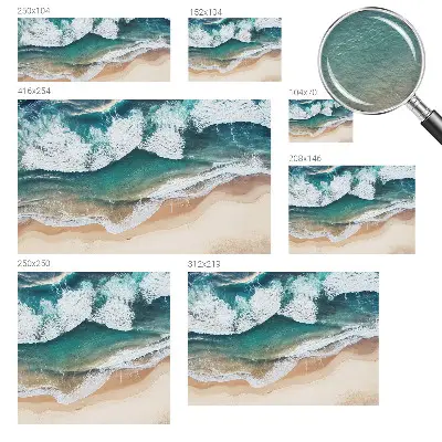 Papier peint intissé vagues de la mer