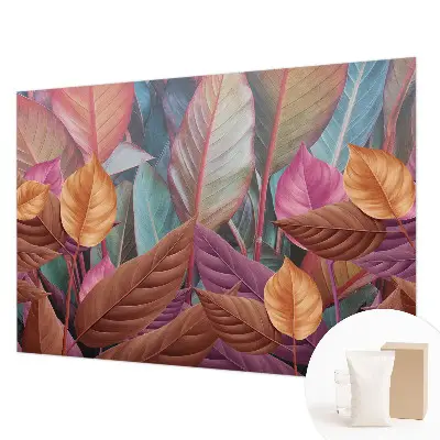 Papier peint photographique sur tissu non tissé feuilles colorées