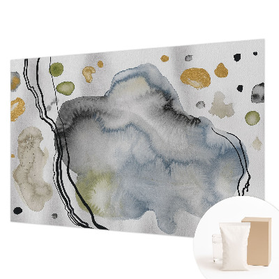 Décoration murale panoramique intissé avec un motif d'aquarelle abstraite