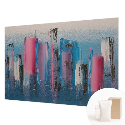 Papier peint chambre moderne avec des bandes abstraites