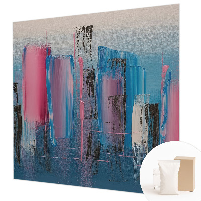 Papier peint chambre moderne avec des bandes abstraites
