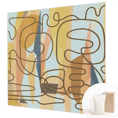 Papier peint photo imprimé sur tissu non tissé formes abstraites