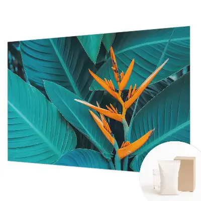 Papier peint photographique sur tissu non tissé Fleurs feuillues
