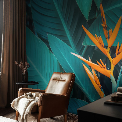 Papier peint panoramique intissé Listnaté kvety