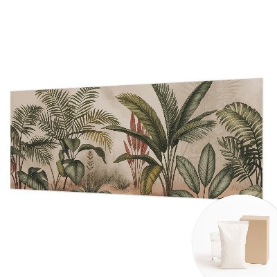 Papier peint panoramique chambre avec un motif végétal